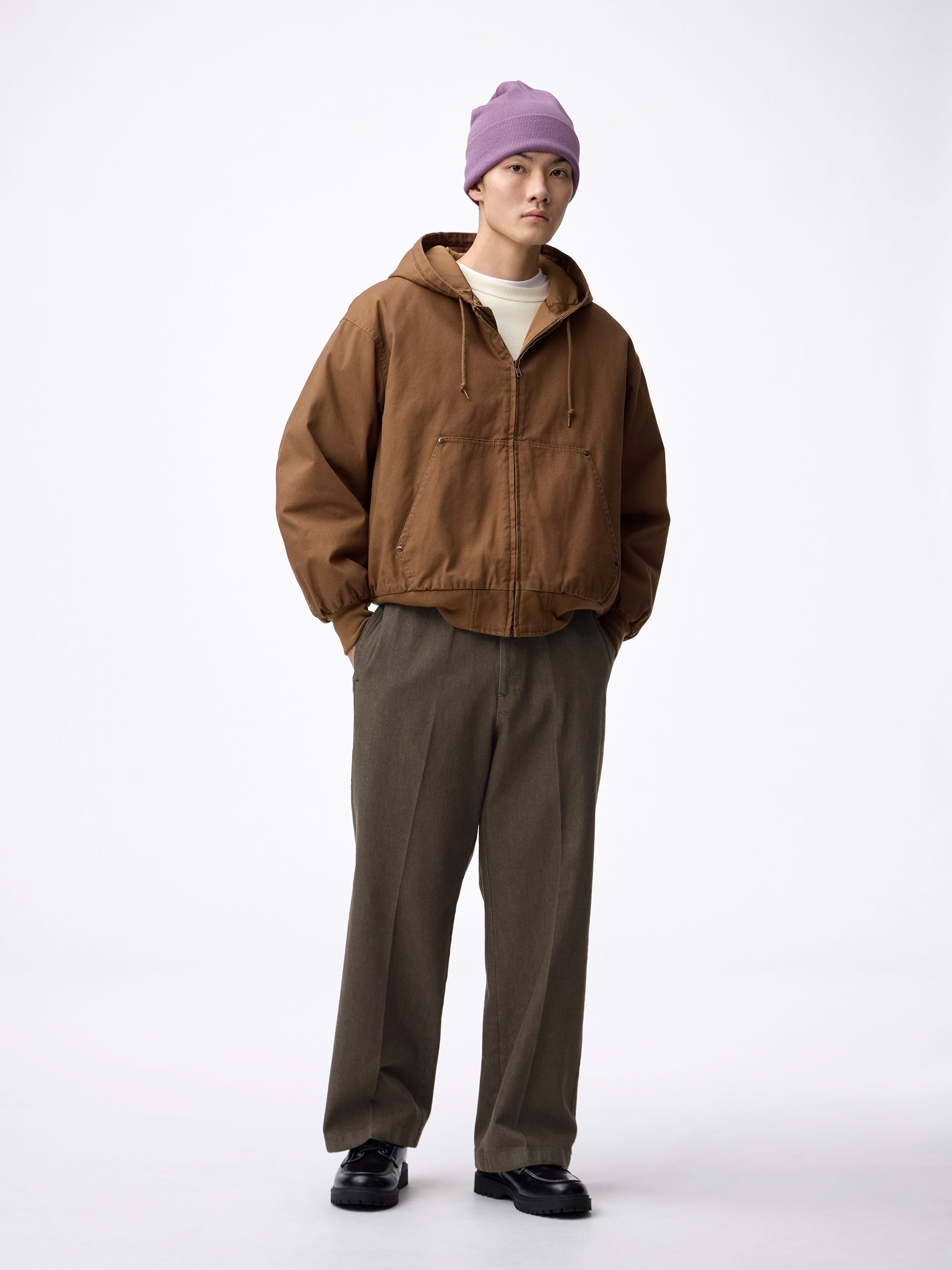 ツイルワイドストレートパンツ